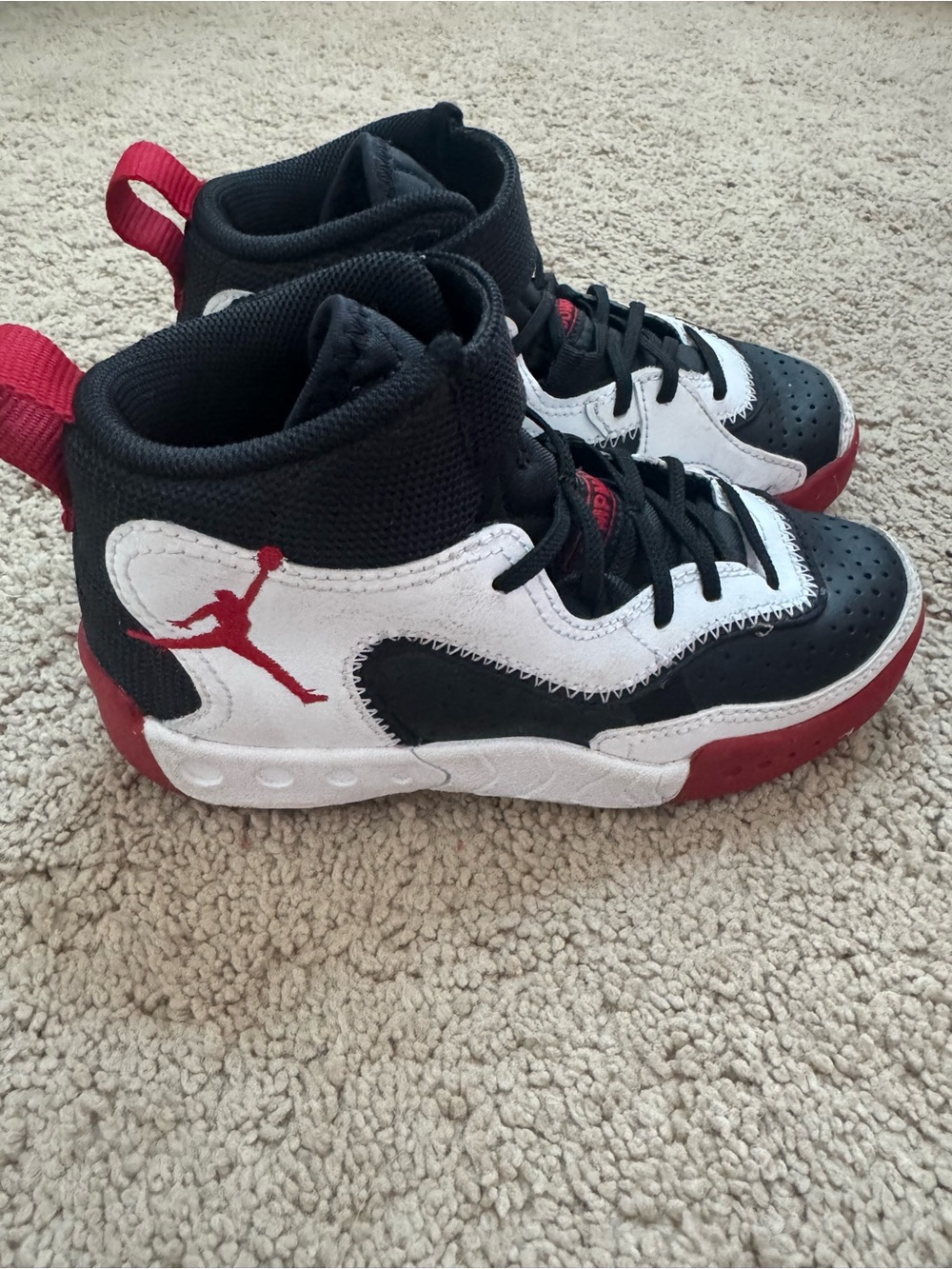 Nike Jordan Pro RX Kids Sneakers Black White Red CQ9440-106 Size 11C